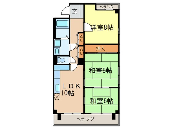 プラザ晴明館の物件間取画像